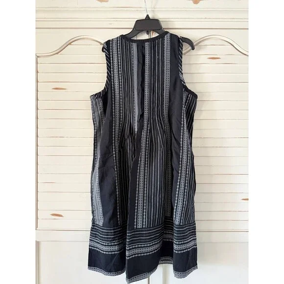 Lucky Brand Pintuck Mini Dress Size M Black NWT $119 - Picture 5 of 6